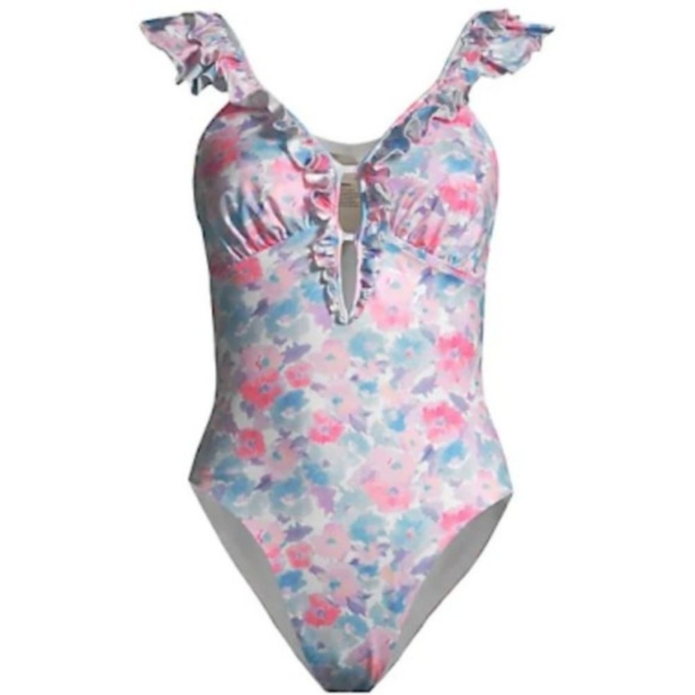 LoveShackFancy Tibbie One Piece Swimsuit Floral NWT